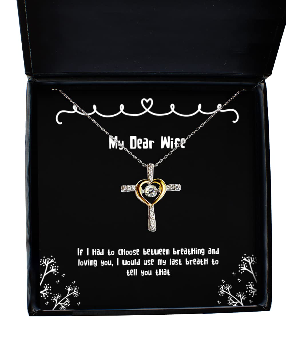 Unique Wife Cross Dancing Necklace - Perfect Christmas Gift for Her