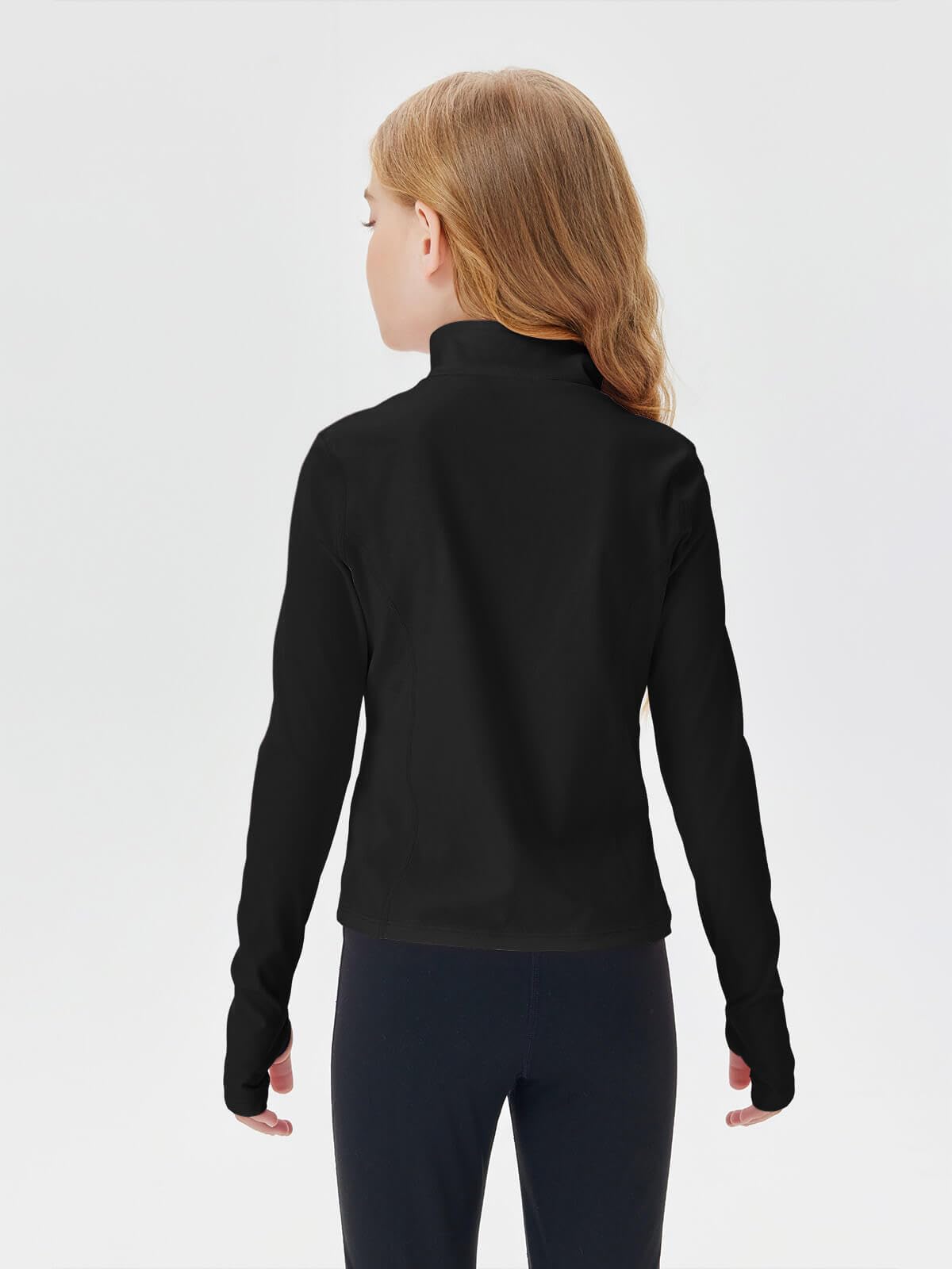 Haloumoning Women's Half Zip Pullover Sweatshirt - Long Sleeve Athletic Cropped Top with Mock Neck for Yoga, Running & Gym Workouts | Casual Streetwear Fashion
