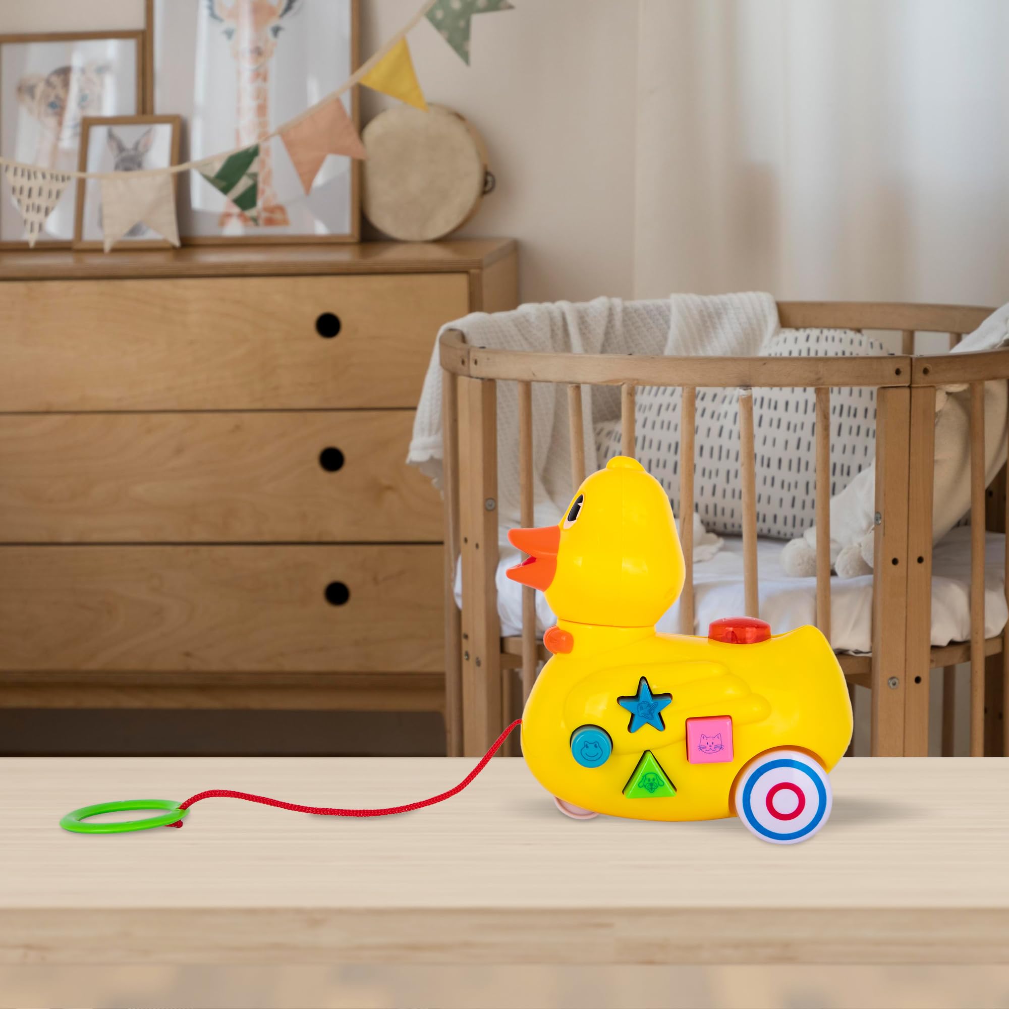 ArtCreativity Musical Duck Pull Toy for Toddlers & Babies - Light-Up Walking Duck with Sounds & Music - Interactive Educational Toy for 1-3 Year Olds - Perfect Gift for Boys & Girls - Great for Playtime, Learning & Early Childhood Development