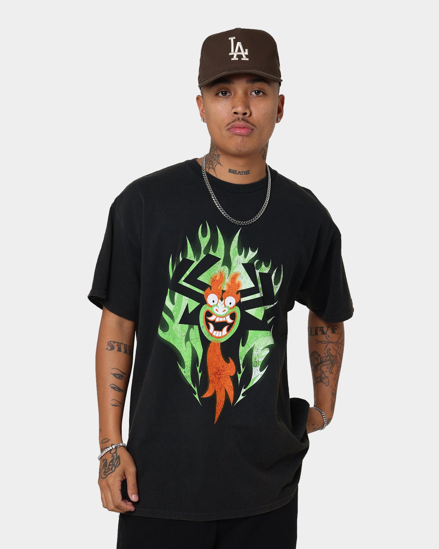 Samurai Jack Aku Graphic T-Shirt - Black Vintage Wash - Anime Inspired Tee for Casual Wear & Cosplay