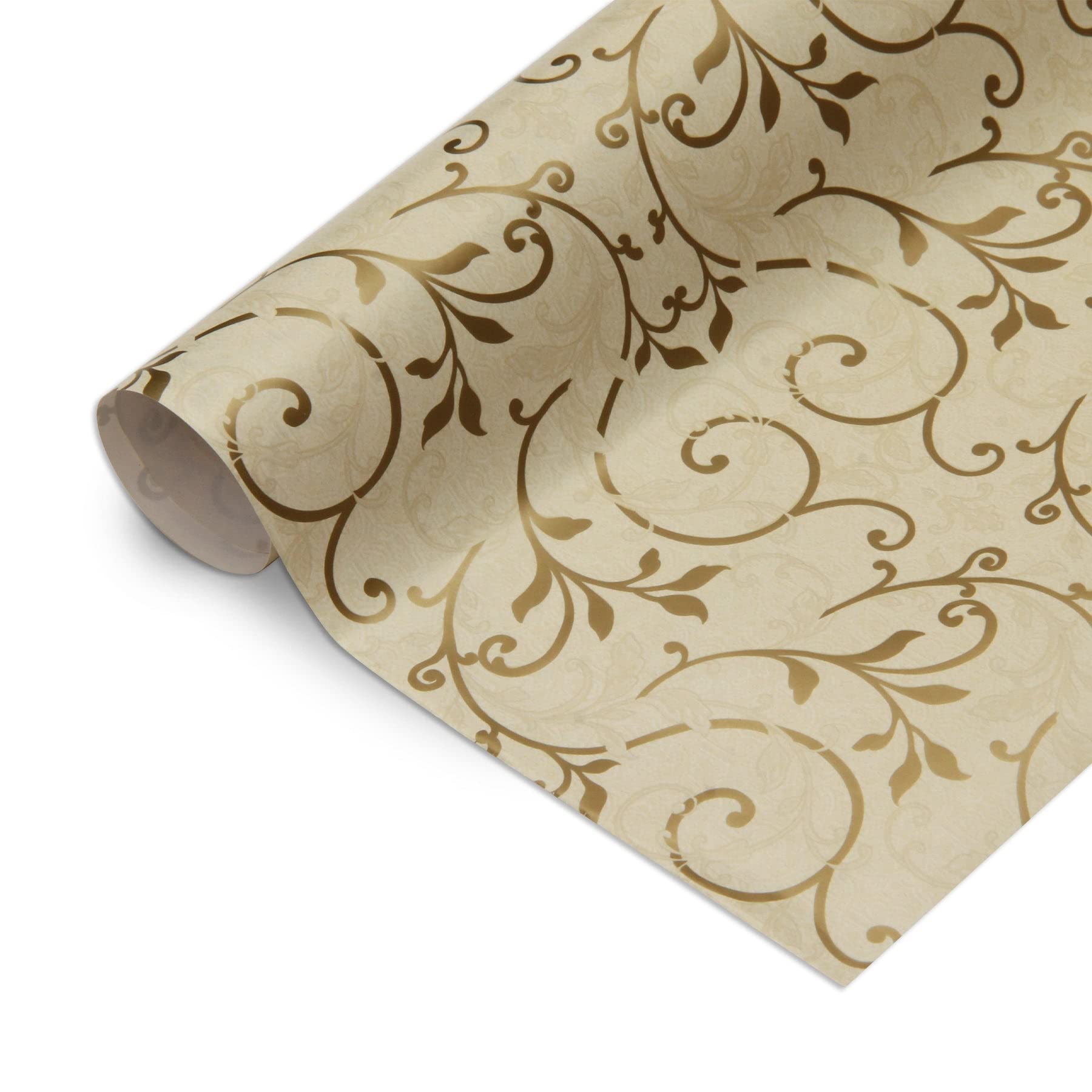 Little Birdie Classic Gold Gift Wrapping Paper - 10 Sheets Pack (2 of Each Design) - Perfect for Birthday Presents, Christmas Gifts & Party Decorations
