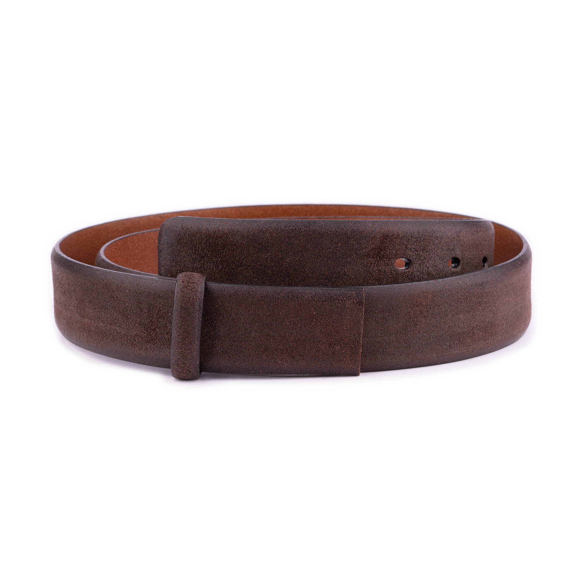 Genuine Brown Crazy Horse Leather Belt Strap - Replacement Strap for Dunhill Men's Buckle | Durable & Stylish Accessory for Business, Casual & Formal Wear