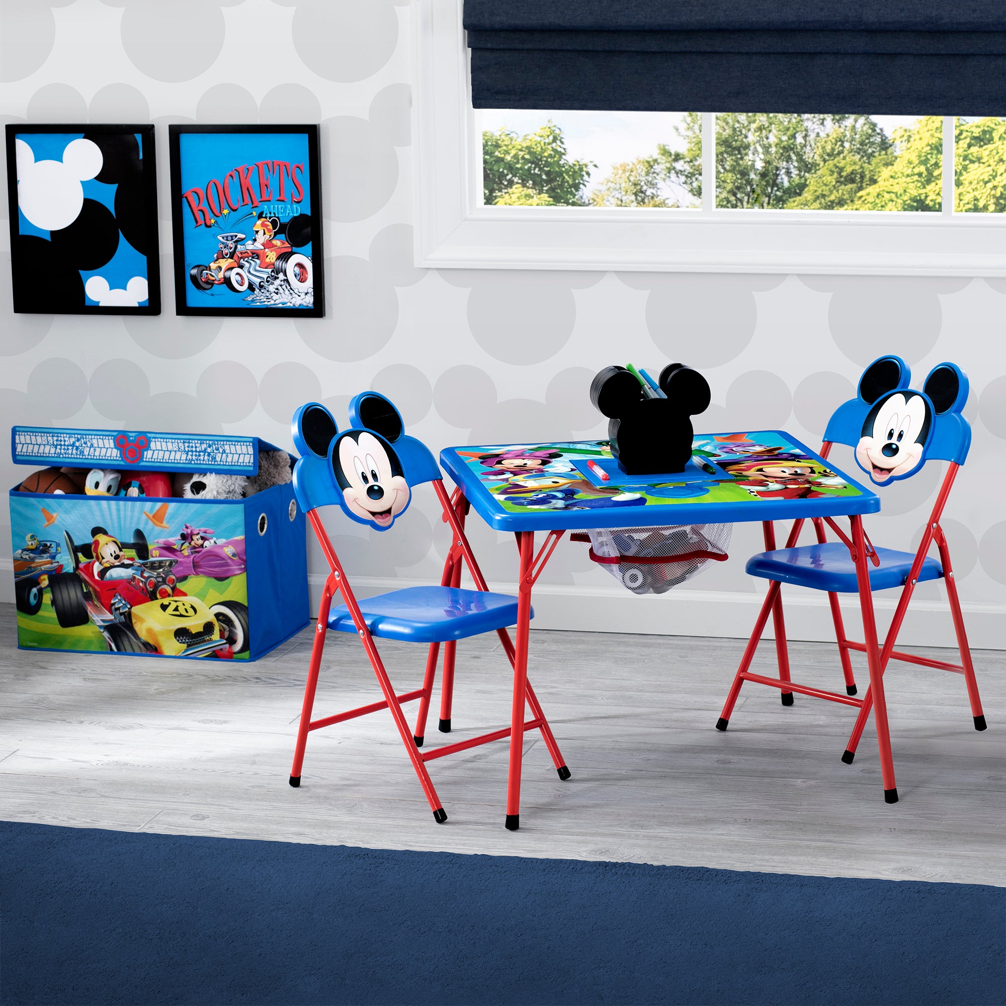 Mickey Mouse 4-Piece Kids Furniture Set - Table & Chairs for Toddlers - Playroom, Bedroom & Nursery Decor - Disney Themed Children's Furniture