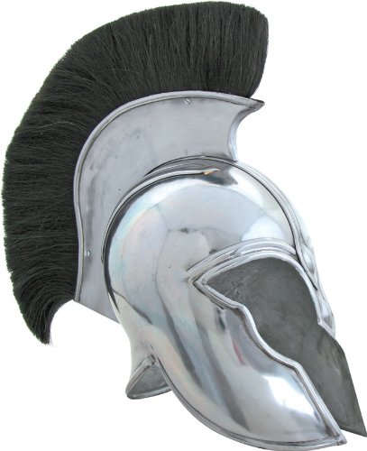 SZCO Supplies Trojan Helmet - Authentic Greek Spartan Warrior Costume Helmet for Cosplay, Halloween, and Historical Reenactment