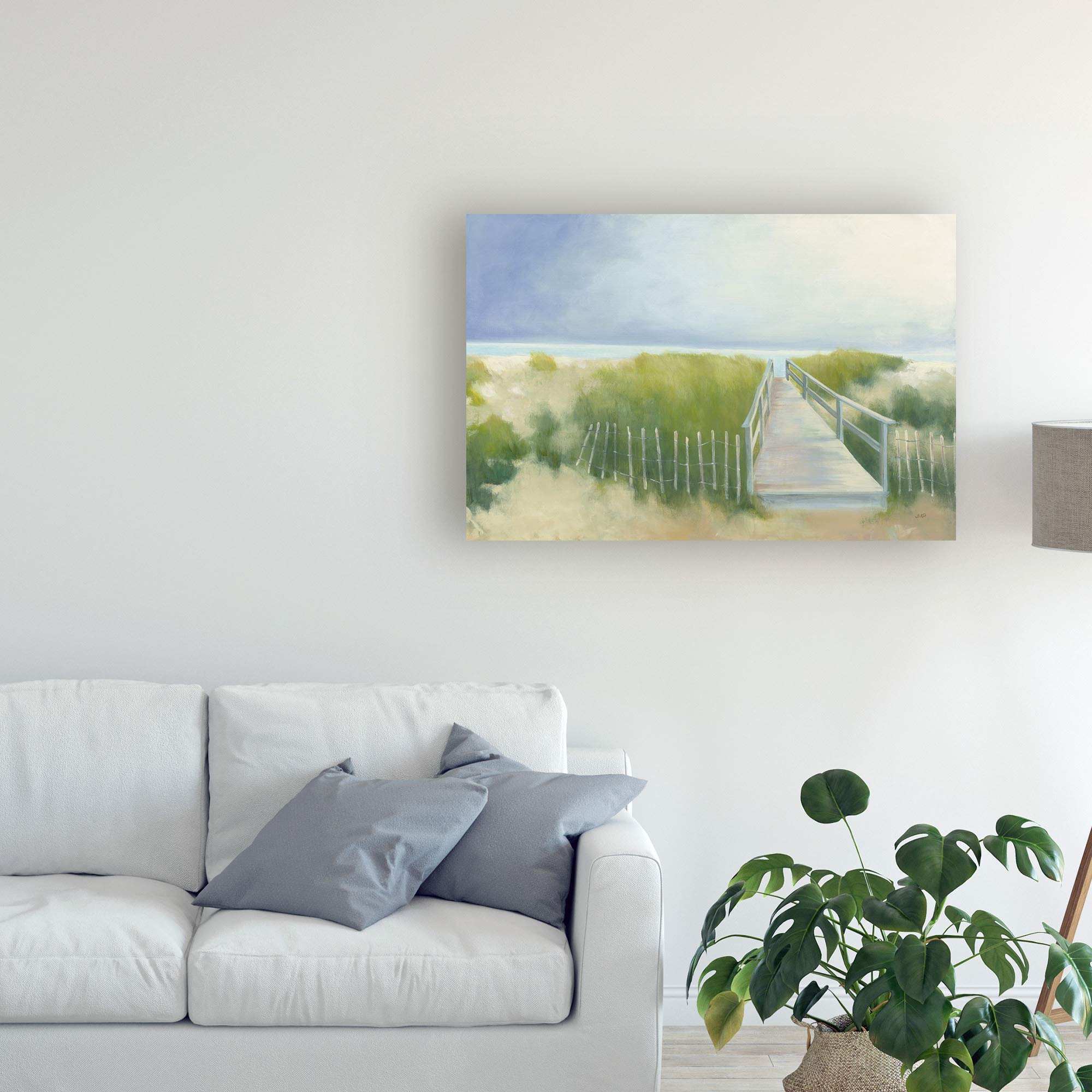 Julia Purinton Beach Walkway Fine Art Print - 30x47 Inches - Coastal Wall Decor for Living Room, Bedroom & Office
