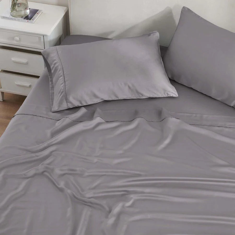 Premium 300 Thread Count Modal Bed Sheet Set from Beechwood - Deep Pocket Fitted Sheets for Queen/King Size Beds - Ultra Soft & Breathable Bedding for All-Season Comfort