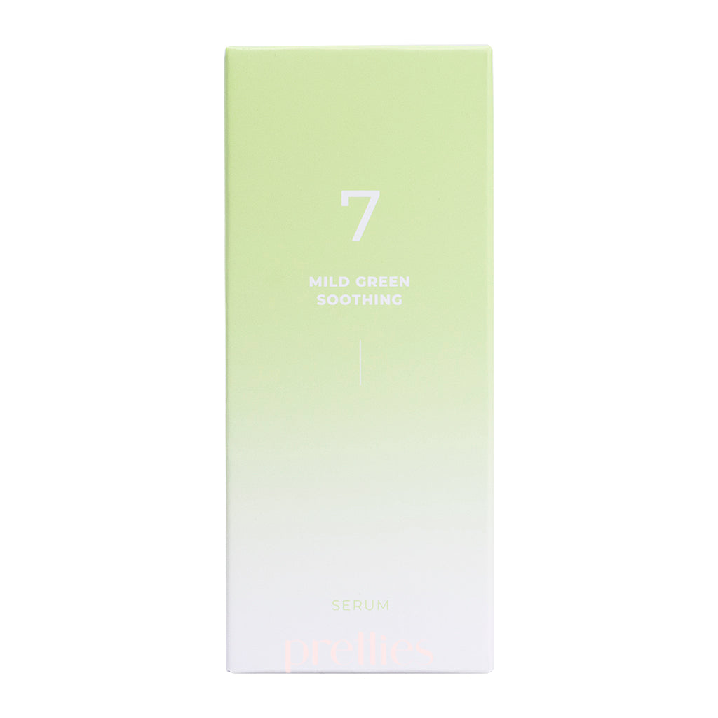 Numbuzin No.7 Mild Green Soothing Serum 50ml - Korean Skincare for Sensitive Skin, Hydrating & Calming Facial Treatment - Perfect for Daily Use & Post-Sun Care