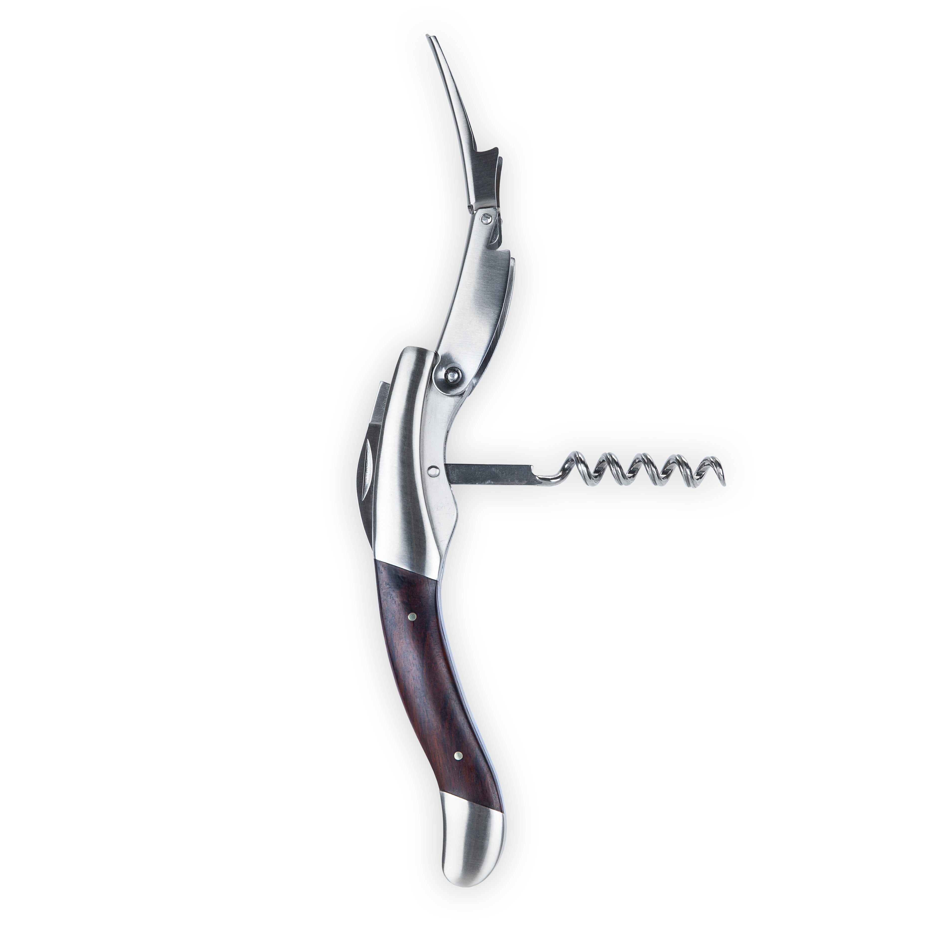 Premium Admiral Heavyweight Corkscrew with Ebony Wood Handle - Durable Wine Opener for Home Bars, Restaurants & Wine Tasting Events