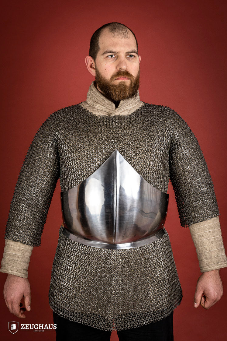 Polished Half Breastplate Armor - 1.6mm Thick Steel Medieval Costume for LARP, Cosplay & Renaissance Fairs | Perfect for Knights, Warriors & Historical Reenactments