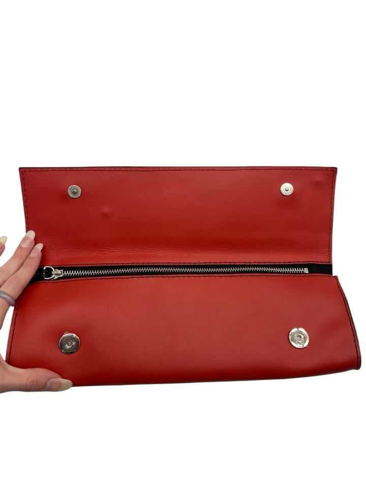 Vivienne Westwood Stop Climate Change Leather Clutch Bag - Eco-Friendly Designer Handbag for Women, Evening Party & Sustainable Fashion Accessory