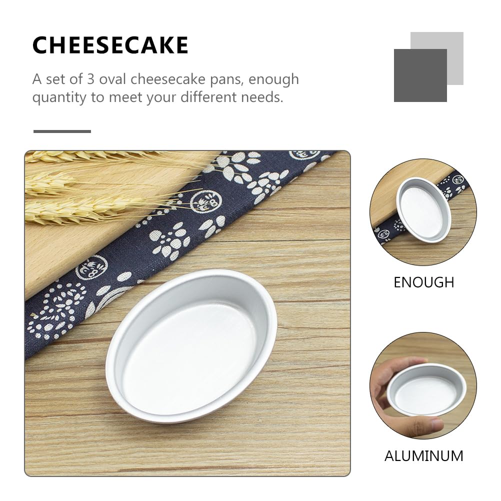 OSALADI 6-Piece Non-Stick Oval Cheesecake Pans Set - Mini Bread Loaf Pudding Baking Pans, Aluminum Meat Bakeware for Oven - Perfect for Home Baking, Party Desserts & Holiday Treats