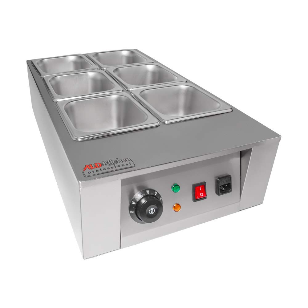 ALDKitchen 6-Tank Stainless Steel Chocolate Melting Machine for Fondue - Professional Chocolate Melter for Candy Making, Baking & Dessert Preparation (Perfect for Parties, Catering & Chocolate Shops)