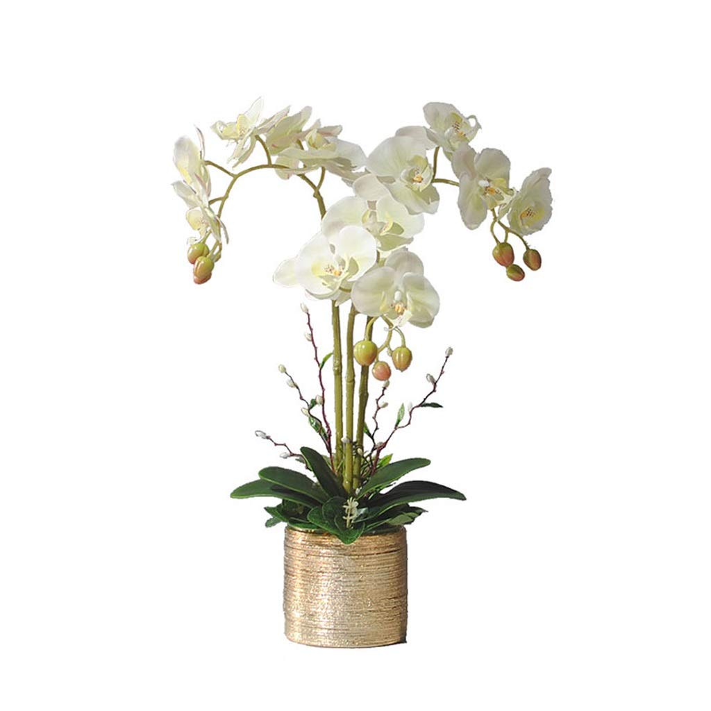 Premium Artificial Silk Phalaenopsis Orchid Flowers - Elegant White & Pink Bouquet for Home, Office, Wedding & Party Decor | Perfect for Table Centerpieces, Outdoor Events & Gift Giving
