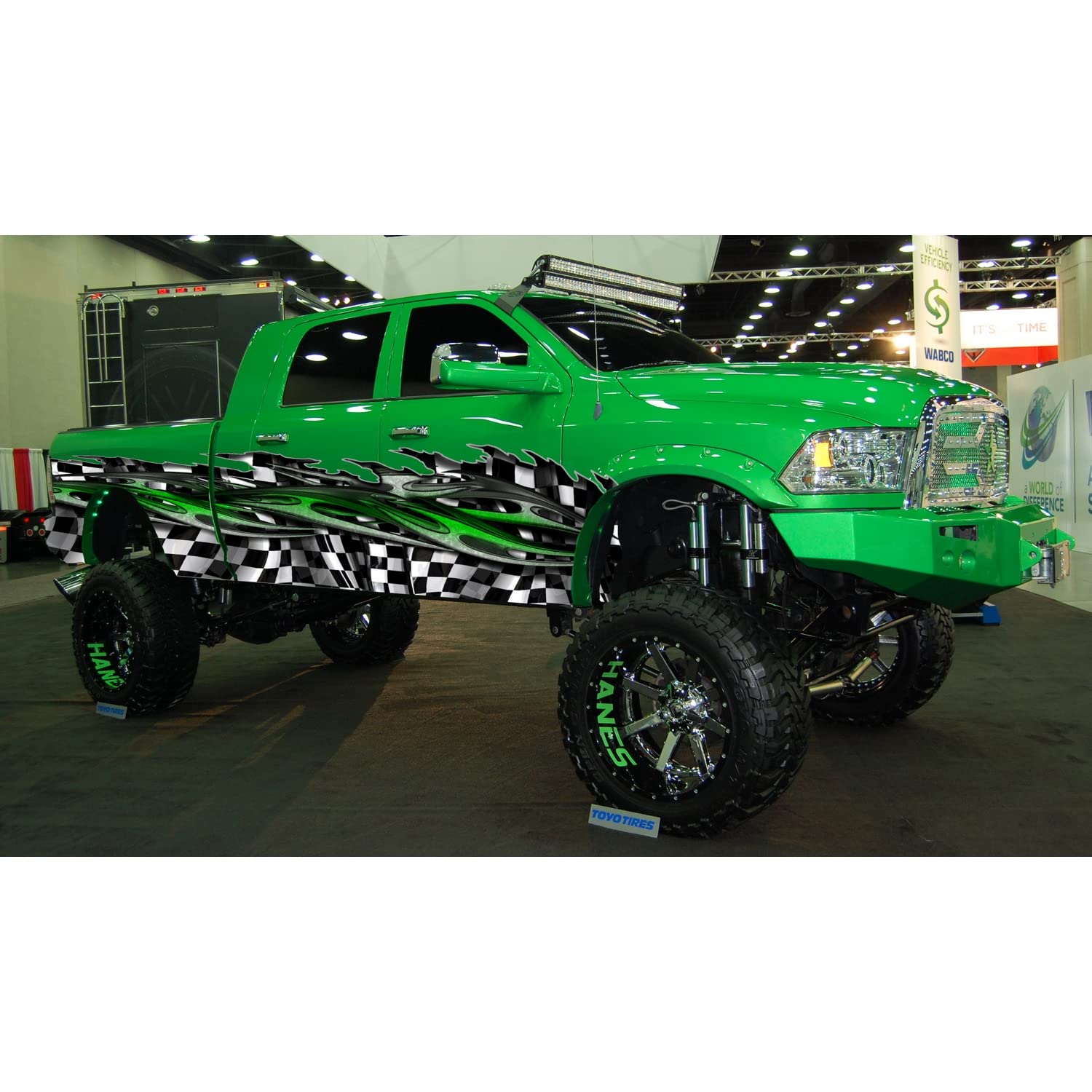 Tribal Checkered Flag Vinyl Wrap for Trucks, RVs, Boats & Trailers - 20x70 Inches - Durable Car Side Decal, Racing Stripes Sticker for Eighteen Wheelers - Perfect for Custom Vehicle Graphics & Racing Enthusiasts