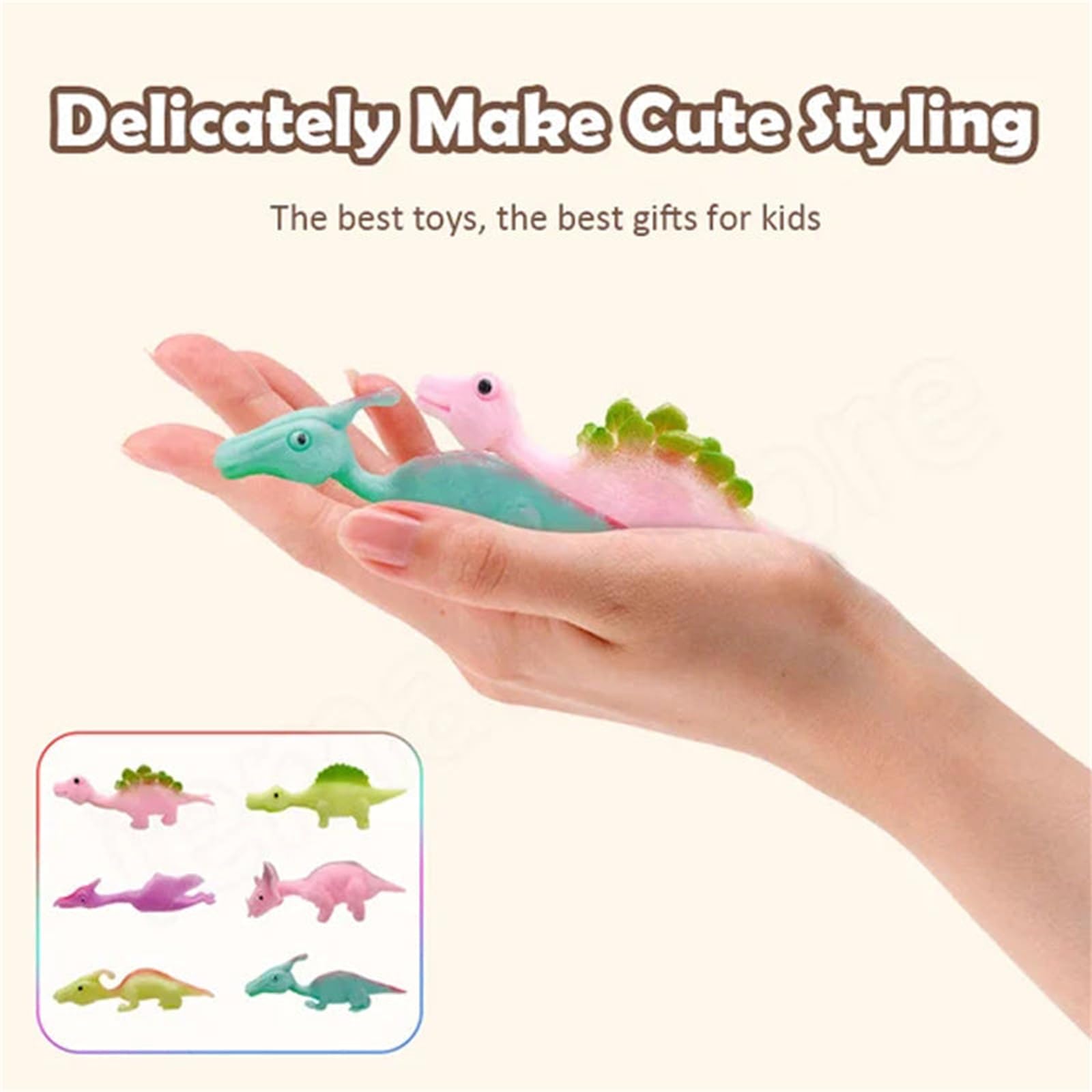 **15PCS Slingshot Dinosaur Finger Toys - Mini Rubber Dino Figures for Flying Games, Party Favors & Gag Gifts - Fun Toys for Kids, Teens & Boys (Great for Outdoor Play, Birthday Parties & Stress Relief)**