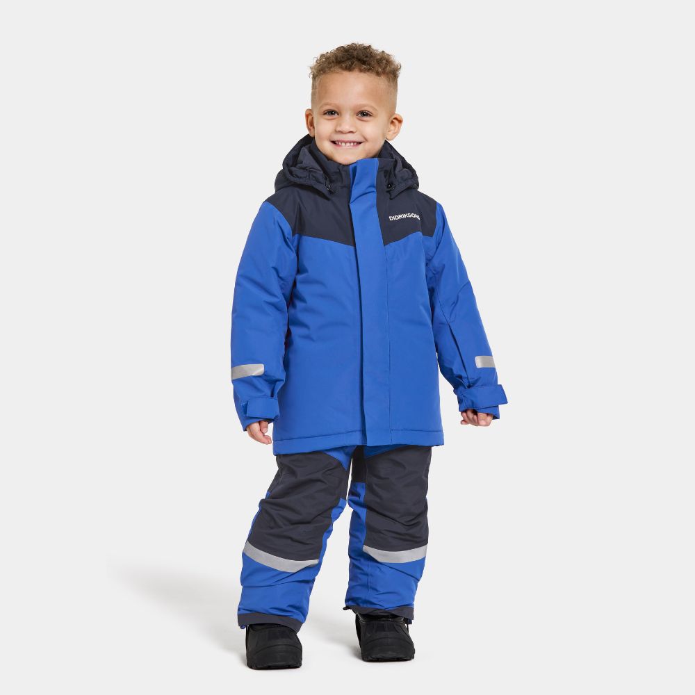 Didriksons Skare Kids Ski Jacket & Pants Set - Waterproof Winter Snowsuit for Boys & Girls, Caribbean Blue - Perfect for Skiing, Snowboarding & Outdoor Winter Activities