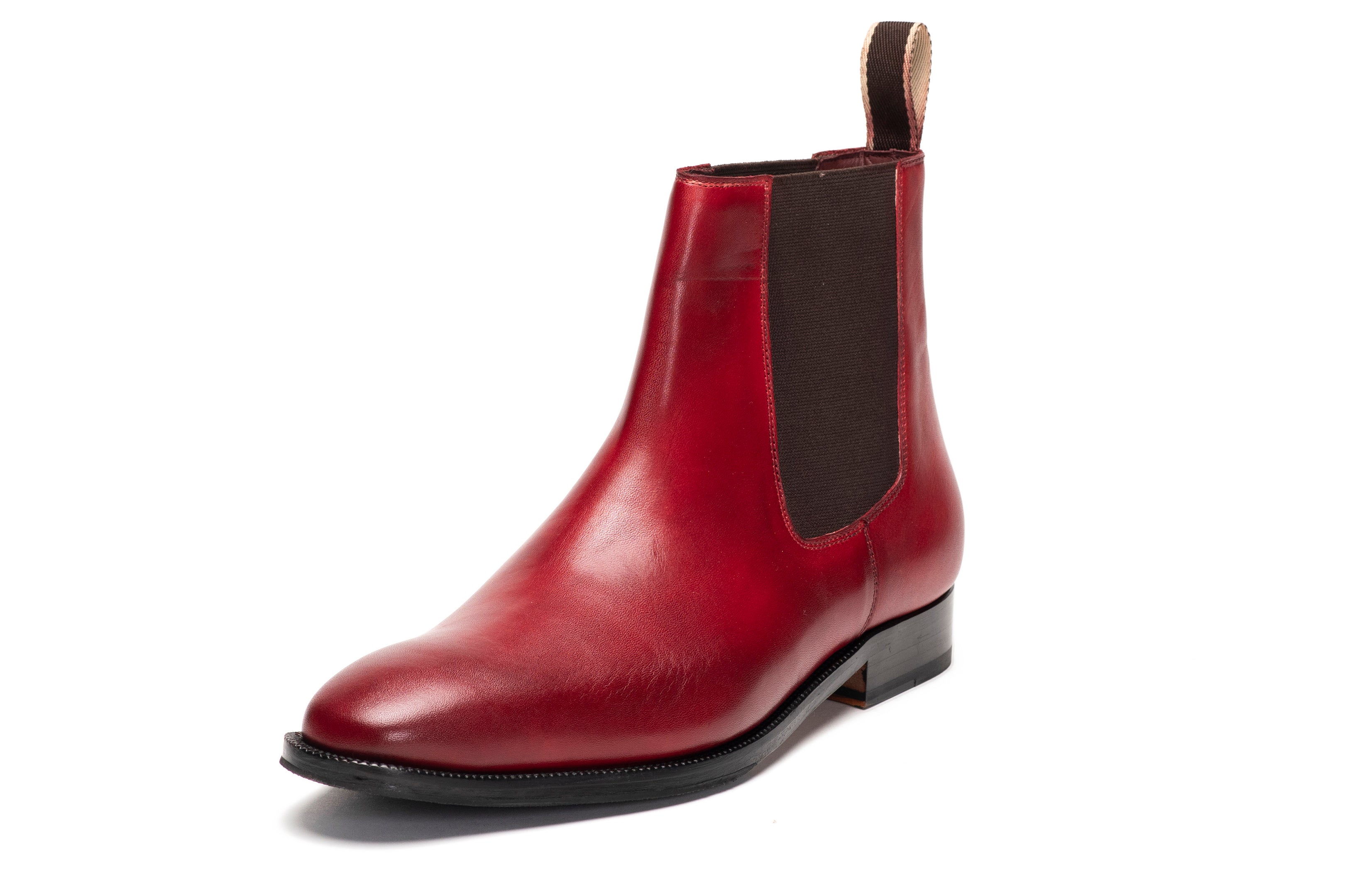 Stylish Chisel Toe Chelsea Boots for Men & Women - Dark Oxblood Leather Ankle Boots - Perfect for Casual Outfits, Office Wear & Date Nights