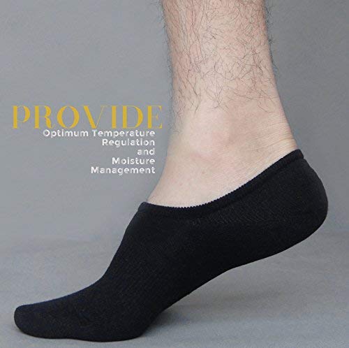 HappyRain No Show Socks for Women & Men - 3 Pack Black Cotton Low Cut Invisible Socks with Non-Slip Grip - Perfect for Sneakers, Loafers & Casual Shoes