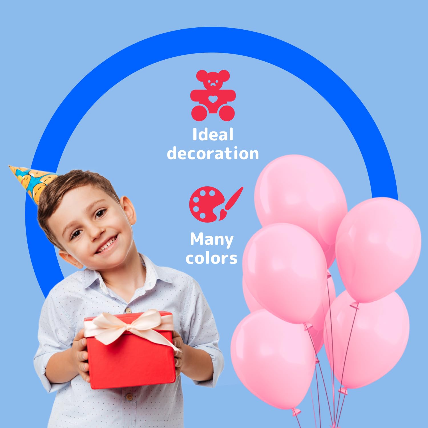 Prextex 75-Pack 12 Inch Pink Party Balloons with Matching Ribbon - Helium Quality for Pink Theme Parties, Weddings, Baby Showers & Birthday Decorations - Perfect for Balloon Arches, Backdrops and Party Supplies