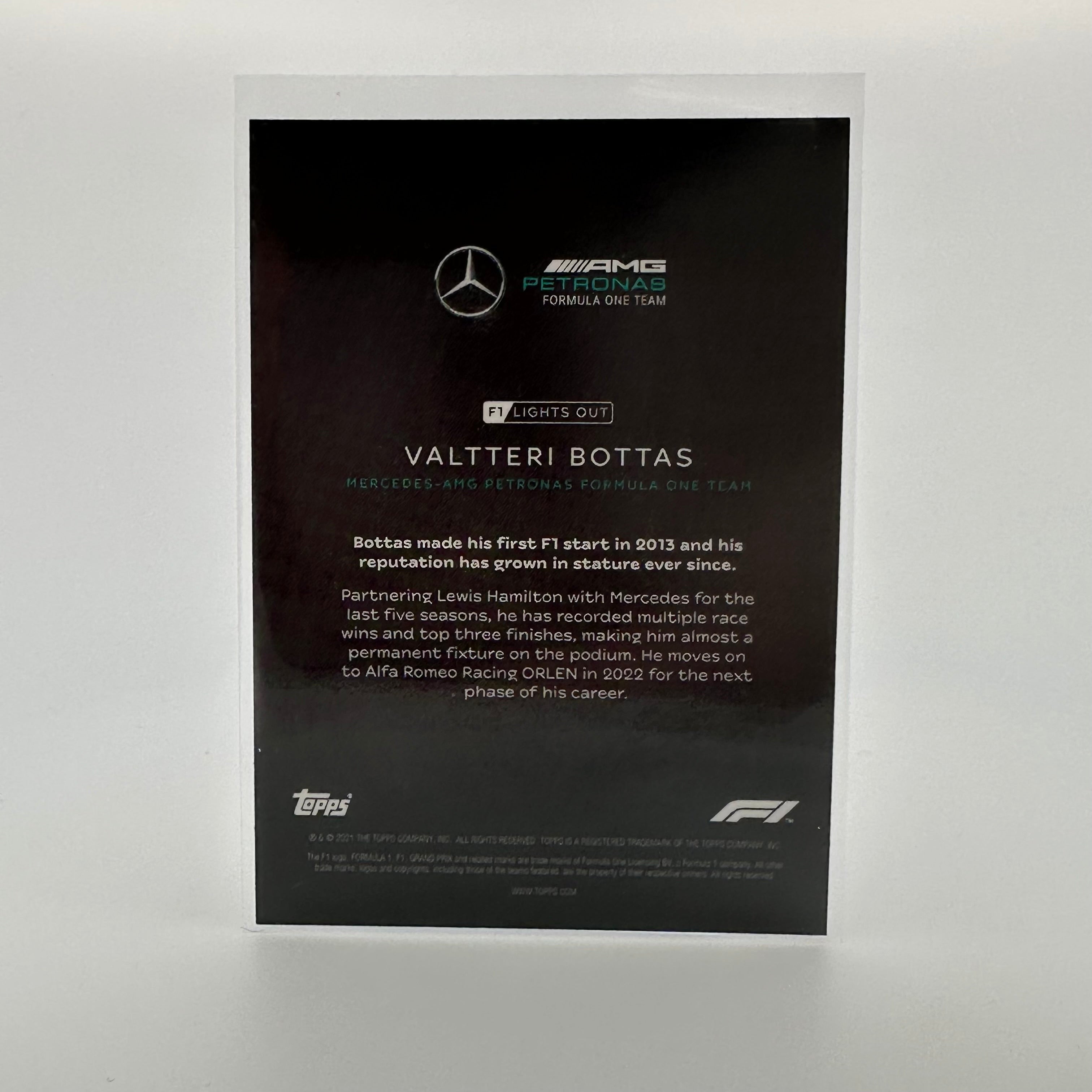 Valtteri Bottas 2021 F1 Red Parallel Racing Driver Card - Collectible Memorabilia for Motorsport Fans & Trading Card Enthusiasts (Perfect for Display, Gifts, or Card Collections)