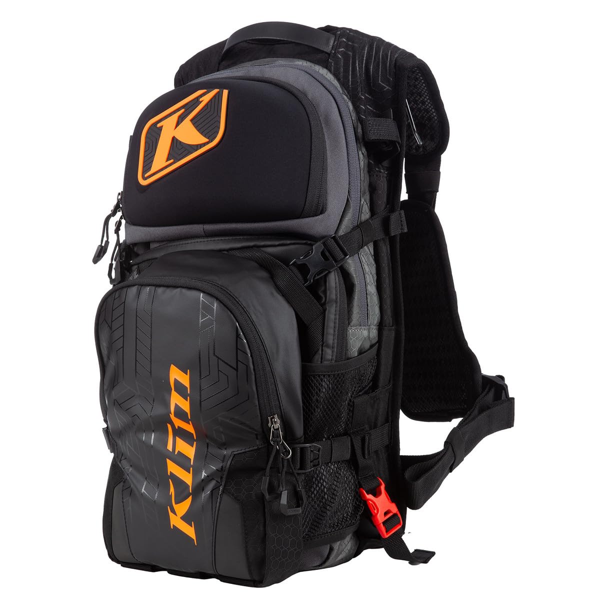KLIM Nac Pak Technical Backpack - Waterproof Hiking Backpack 40L with Laptop Sleeve, Strike Orange - Perfect for Outdoor Adventures, Camping & Travel