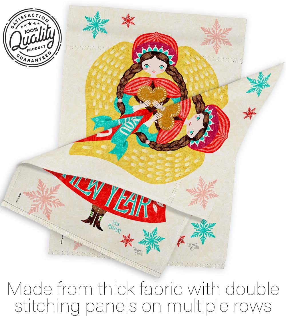 Christmas Girl Tapestry & Garden Flag - Winter Holiday Decor for Outdoor & Yard