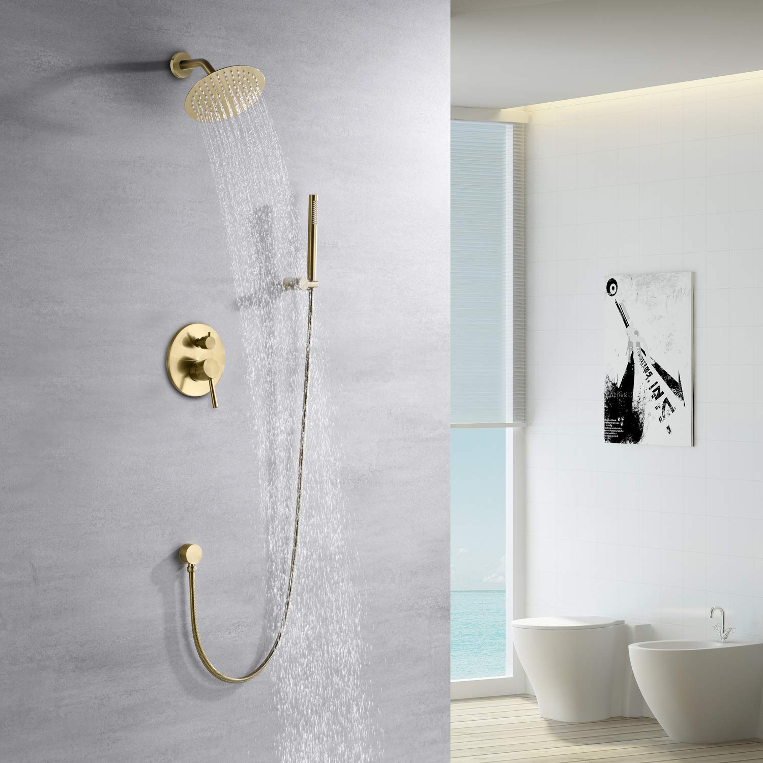 Premium Shower System S3223BGI with Tub Spout S3232BGI - Complete Bathroom Set for Modern Homes, Perfect for Master Bathrooms & Guest Suites