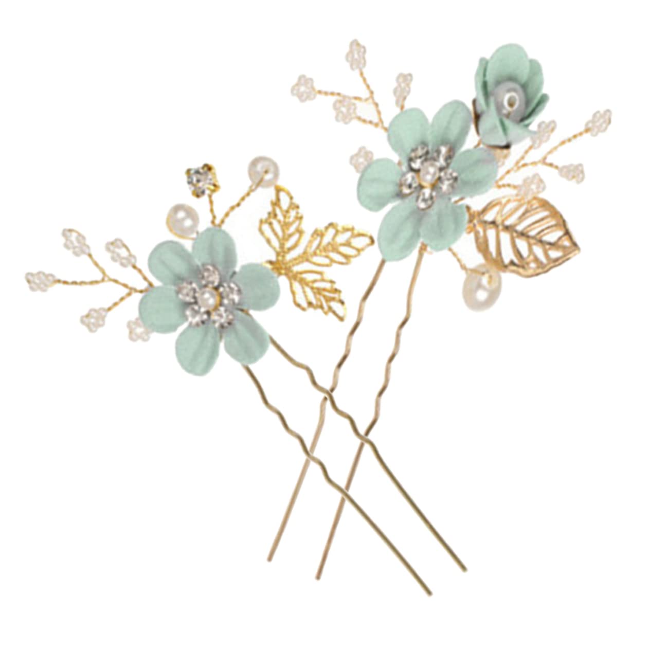 ABOOFAN 10 Pcs Rhinestone Bridal Hairpins - Rose Gold U-Shaped Wedding Hair Barrettes for Women - Perfect for Bridal Parties, Prom, and Formal Events