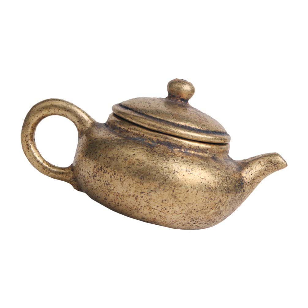 VOSAREA Miniature Teapot - Small Vintage Retro Tea Kettle for Dollhouse Decor, Tabletop Ornament, Mini House Accessories | Perfect for Tea Party Displays, Fairy Garden Decor & Collectible Miniatures