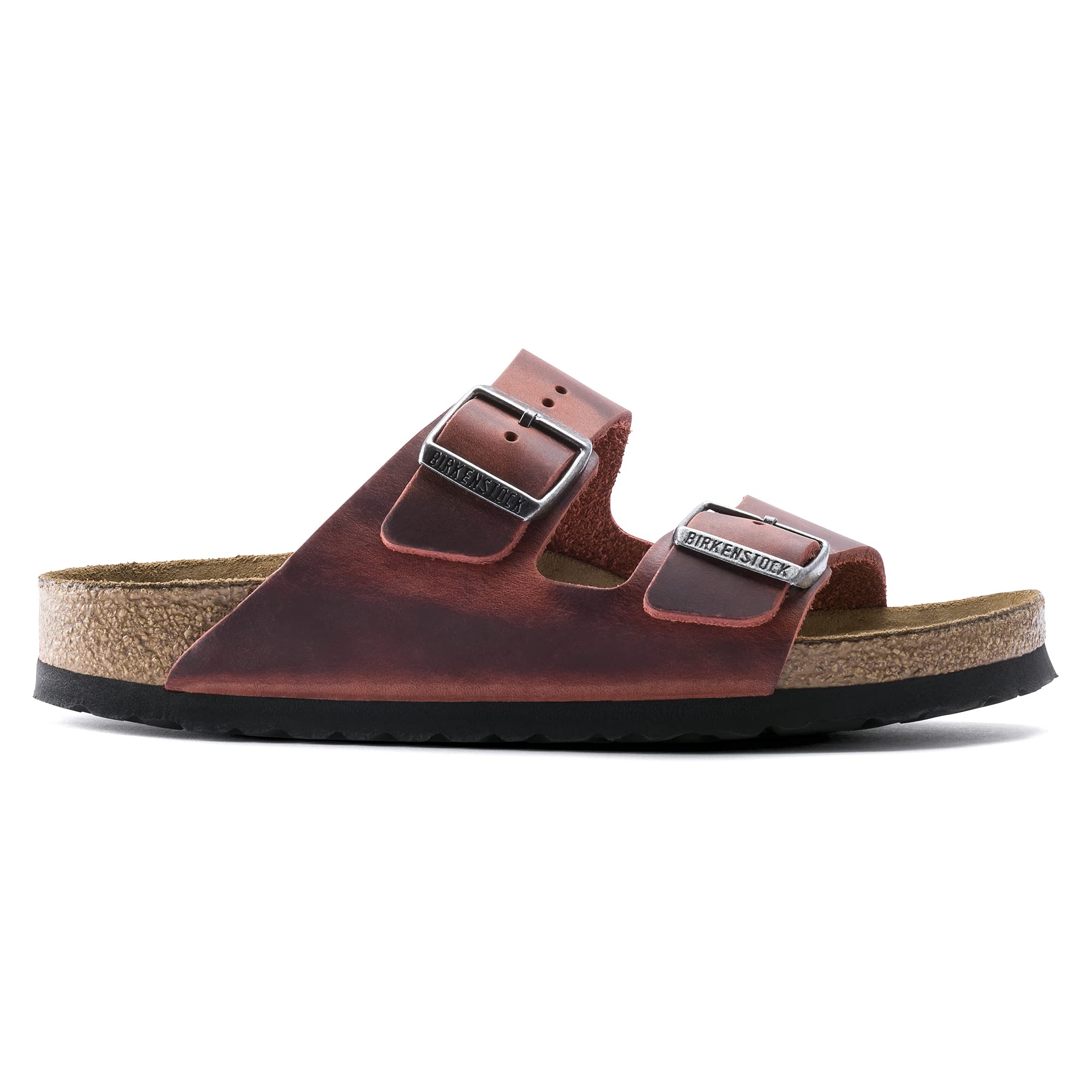 BIRKENSTOCK Arizona Soft Footbed Sandals for Women & Men - Comfortable Earth Red Leather Slides | Perfect for Casual Wear, Beach, Travel & Everyday Use