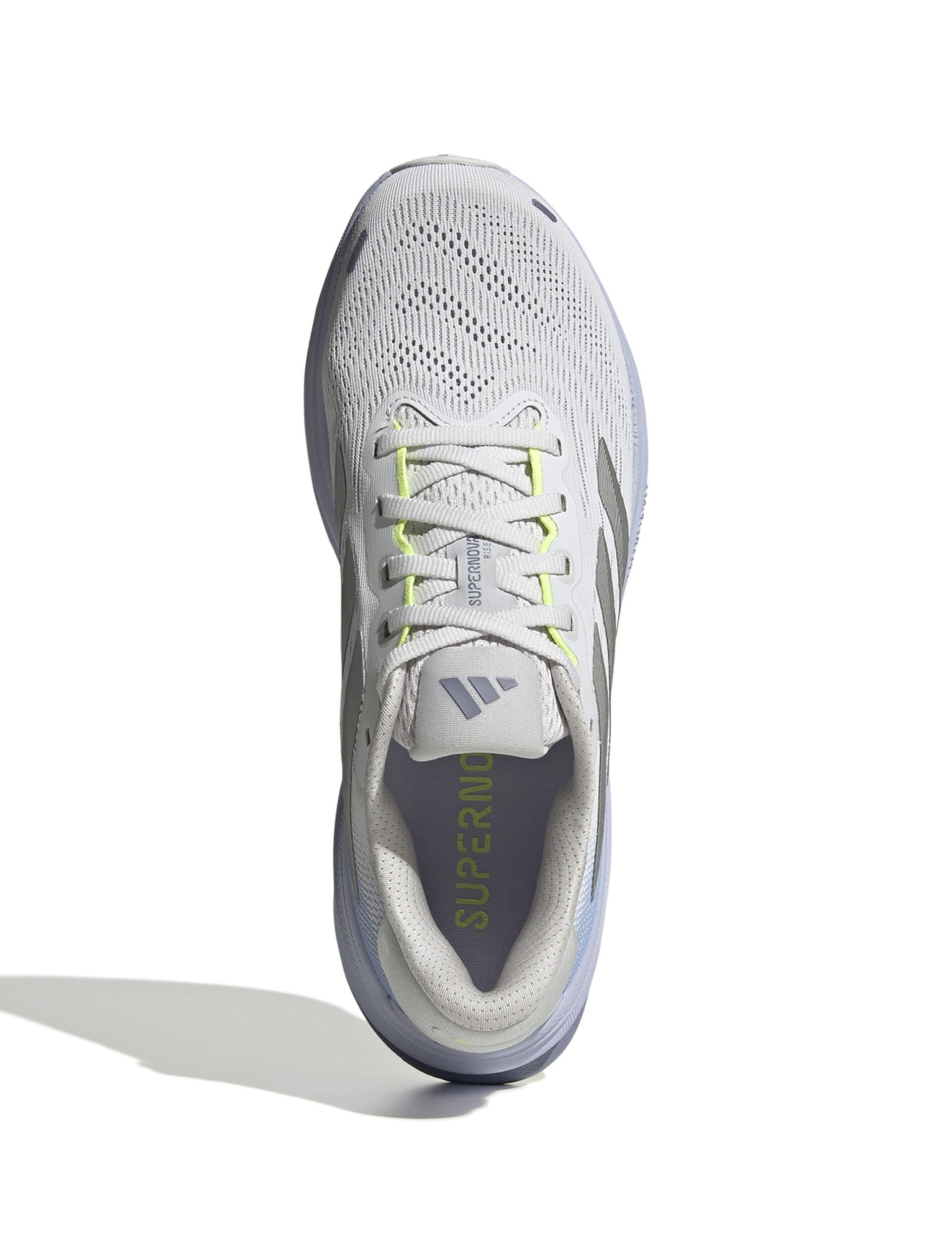 Supernova Rise 2 Running Shoes for Men & Women - Lightweight Cushioned Dash Grey/Matte Silver/Silver Violet - Perfect for Marathon Training, Jogging & Gym Workouts