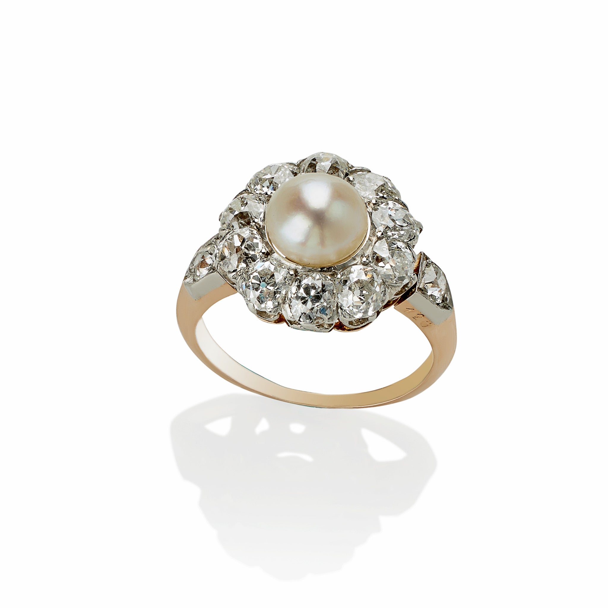 Natural Freshwater Pearl & Diamond Ring for Women – Elegant 925 Sterling Silver Jewelry for Engagement, Wedding, Anniversary & Special Occasions