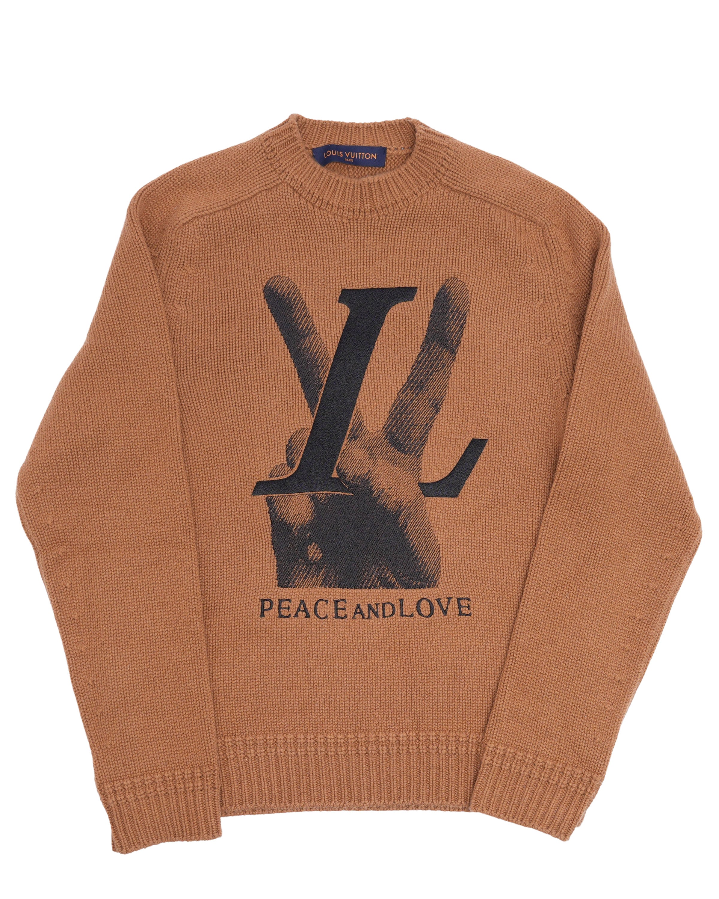 Premium 'Peace And Love' Cashmere Sweater for Women - Soft & Luxurious Winter Pullover - Perfect for Holiday Gifts, Office Wear & Cozy Evenings