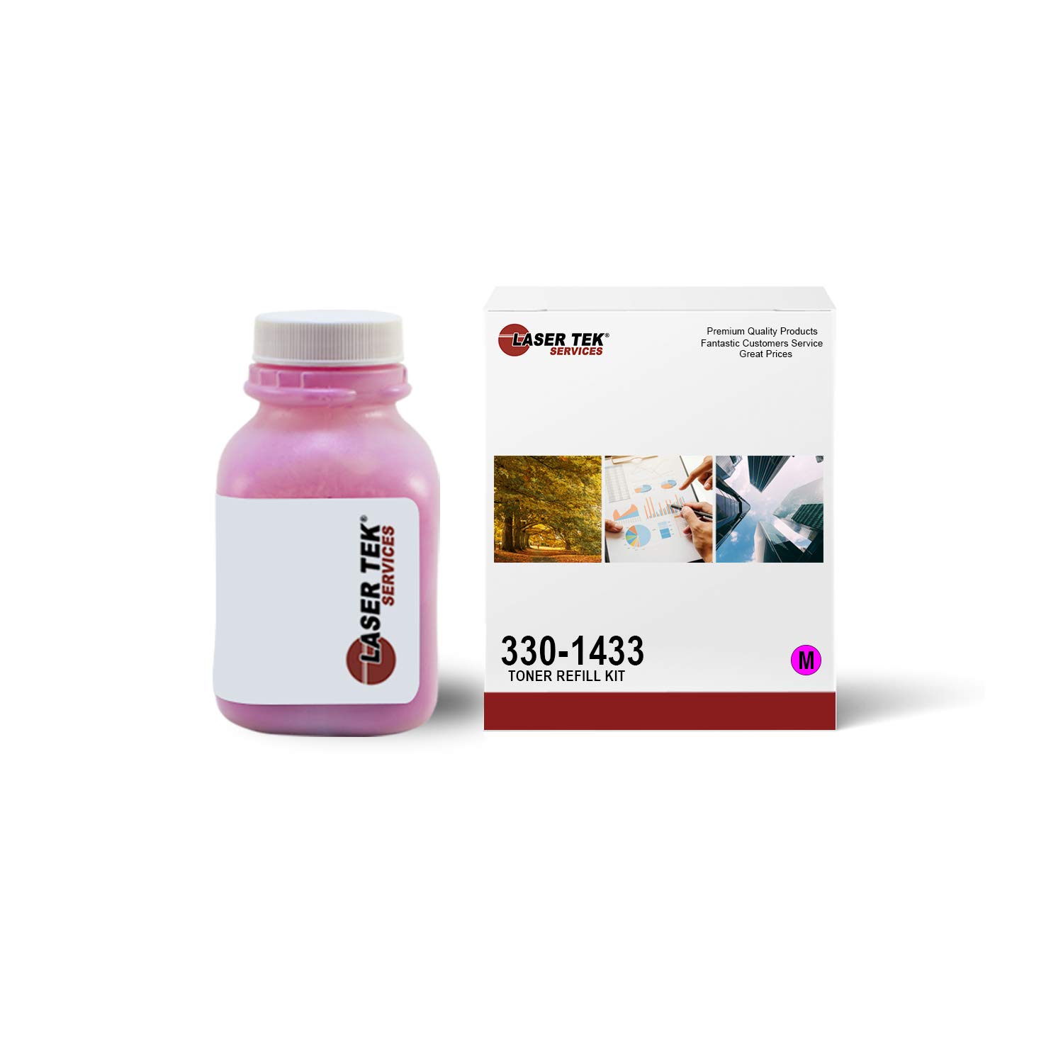 Dell 2130CN 2135CN Compatible Toner Refill Kit - Magenta (1 Pack, 2,500 Pages) | Replacement for Dell 2130 330-1433/330-1419 | Perfect for Office & Home Printing Needs