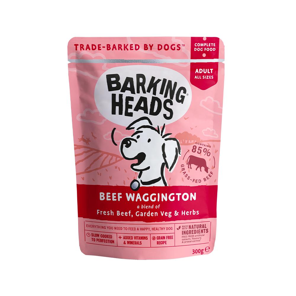 Premium Beef Waggington Wet Dog Food - Grain-Free, High-Protein, All-Natural Ingredients for Healthy Dogs - Perfect for Mealtime, Training Treats & Senior Dog Nutrition