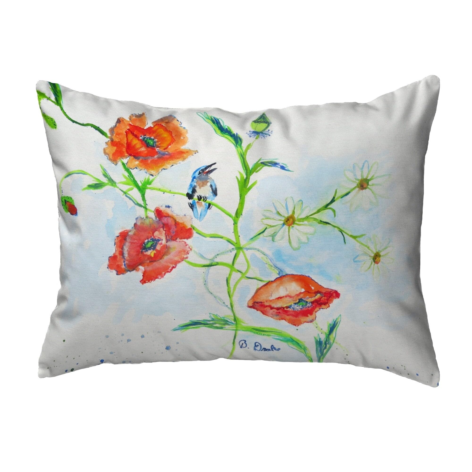 Betsy Drake KS1051 Decorative Throw Pillow 11x14 Inches Multi-Color - Perfect for Sofa, Bed & Home Decor