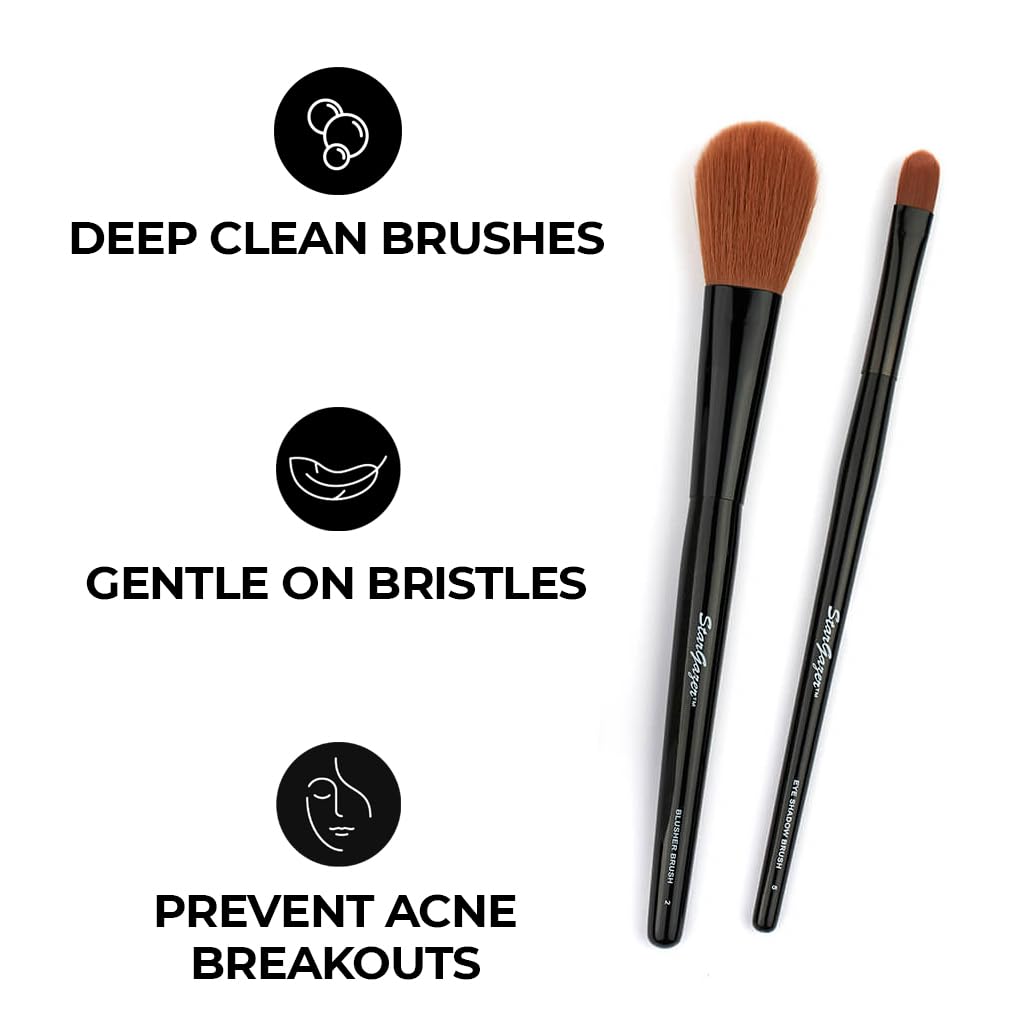 Stargazer Make-Up Brush Cleaner - Gentle Water-Based Formula for Automatic & Manual Cleaning | Perfect for Daily Brush Care & Professional Makeup Artists