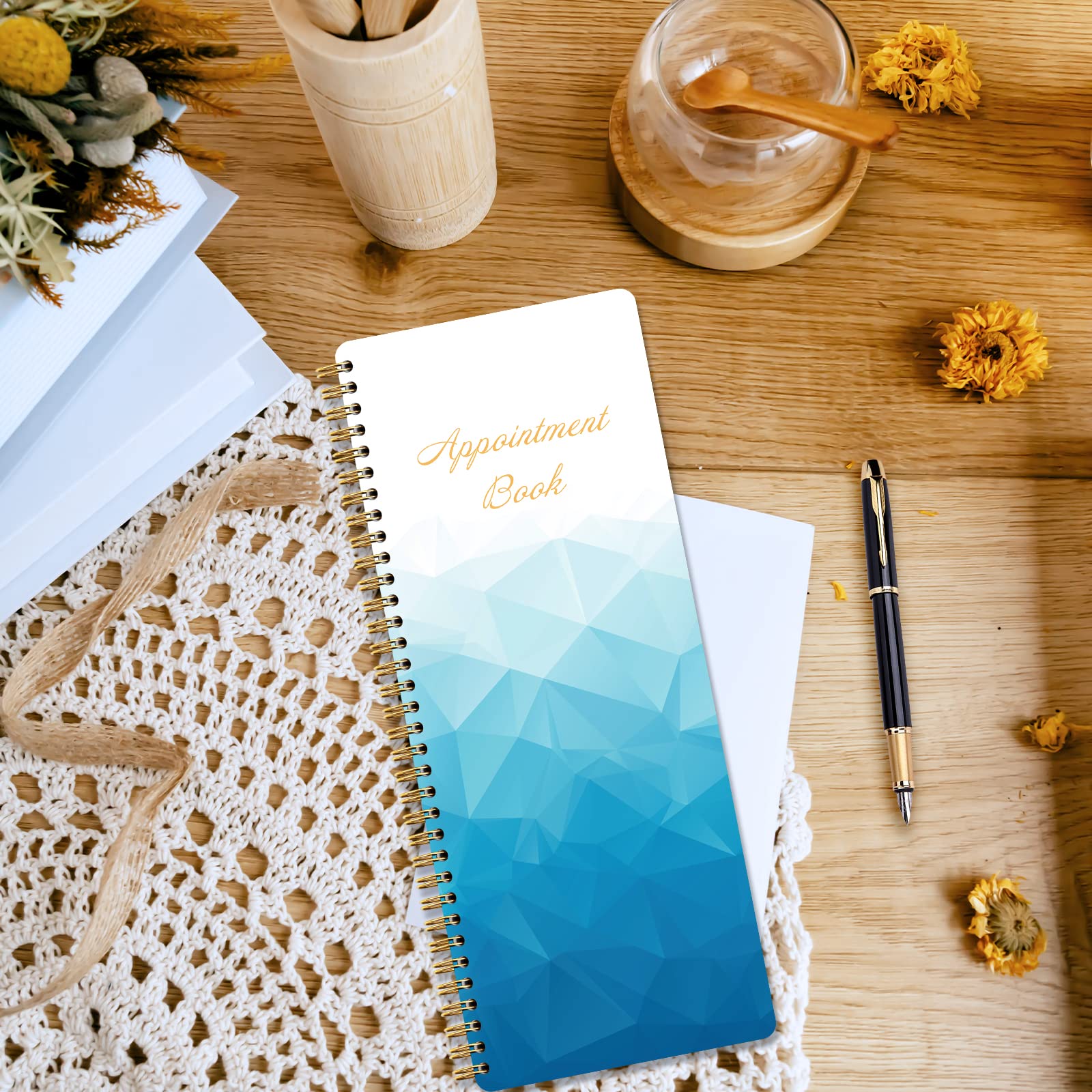 2025 Salon Appointment Book - Undated Daily & Hourly Planner with 15-Minute Intervals for Scheduling - Perfect for College, Office, and Home Use - Blue | Ideal for Beauty Professionals, Students, and Busy Professionals