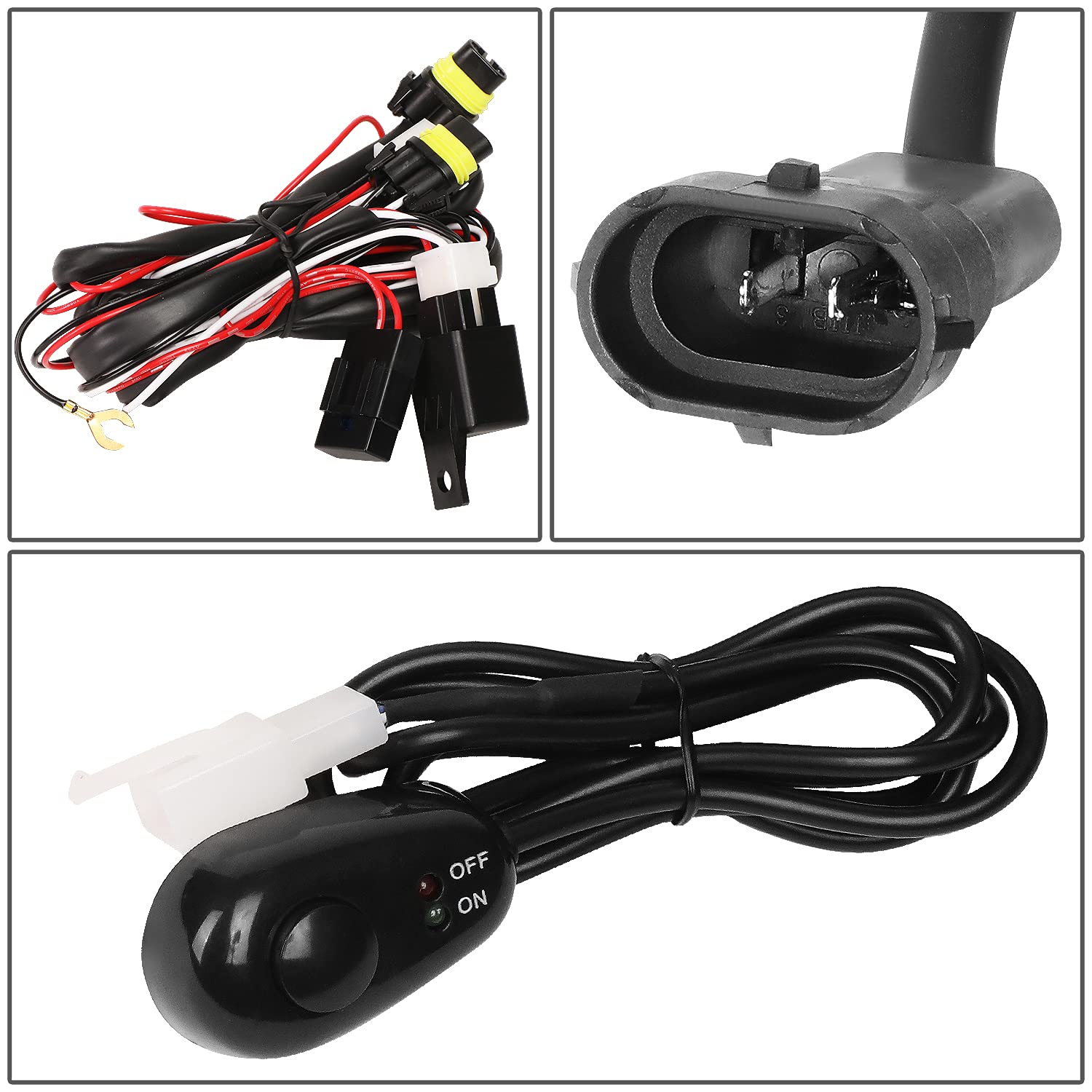 DNA MOTORING FL-ZTL-336-CH LED Fog Light Kit with Bezel, Switch & Wiring Harness - Compatible with 2007-2014 Toyota Tundra - Driver & Passenger Side - Enhanced Visibility for Night Driving & Foggy Conditions