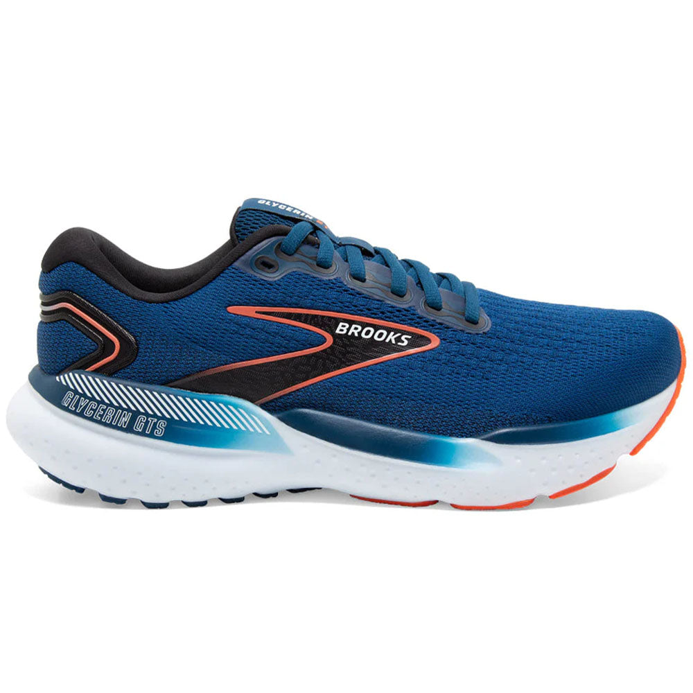 Brooks Glycerin GTS 21 Men's Running Shoes - Premium Cushioned Support for Marathon Training & Road Running