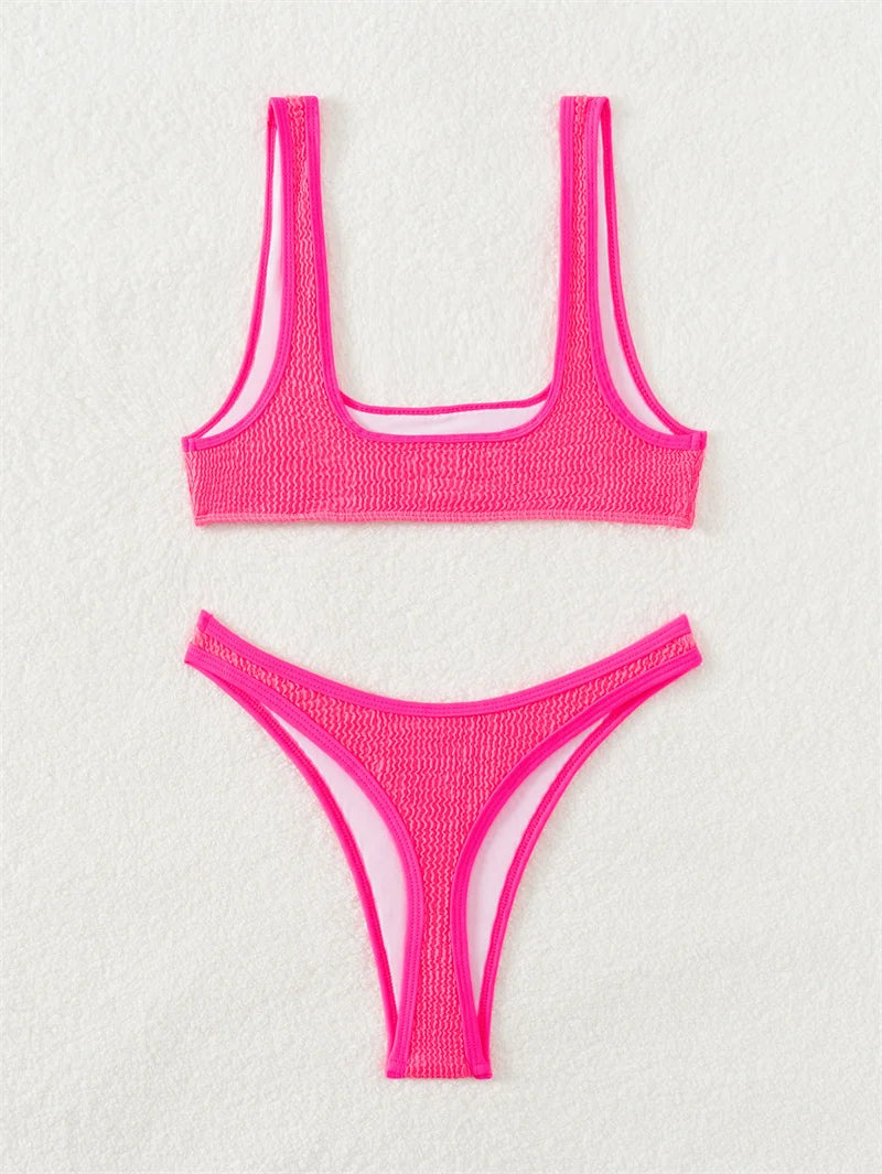 Sexy Bandeau Bikini Set 2025 - Women's Brazilian Thong Swimwear Two Piece Bandage Bathing Suit | Beach Vacation, Pool Party, Summer Fashion