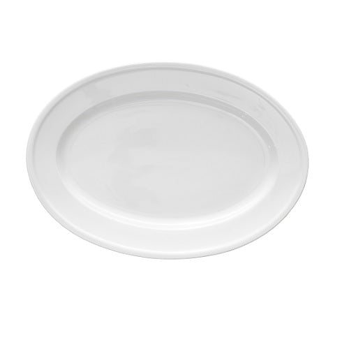 Alani 990988 Tempo 12.25-Inch Oval Serving Platter - Set of 6 - Durable Melamine Dinnerware for Restaurants, Catering & Outdoor Dining - Dishwasher Safe Party Plates for Entertaining