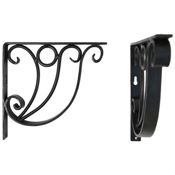 Heavy Duty Stainless Steel Ionic Shelf Bracket - Rustproof Wall Mounted Brackets for Floating Shelves, Kitchen, Bathroom & Garage Storage (Set of 4) - Perfect for Home Organization & DIY Projects