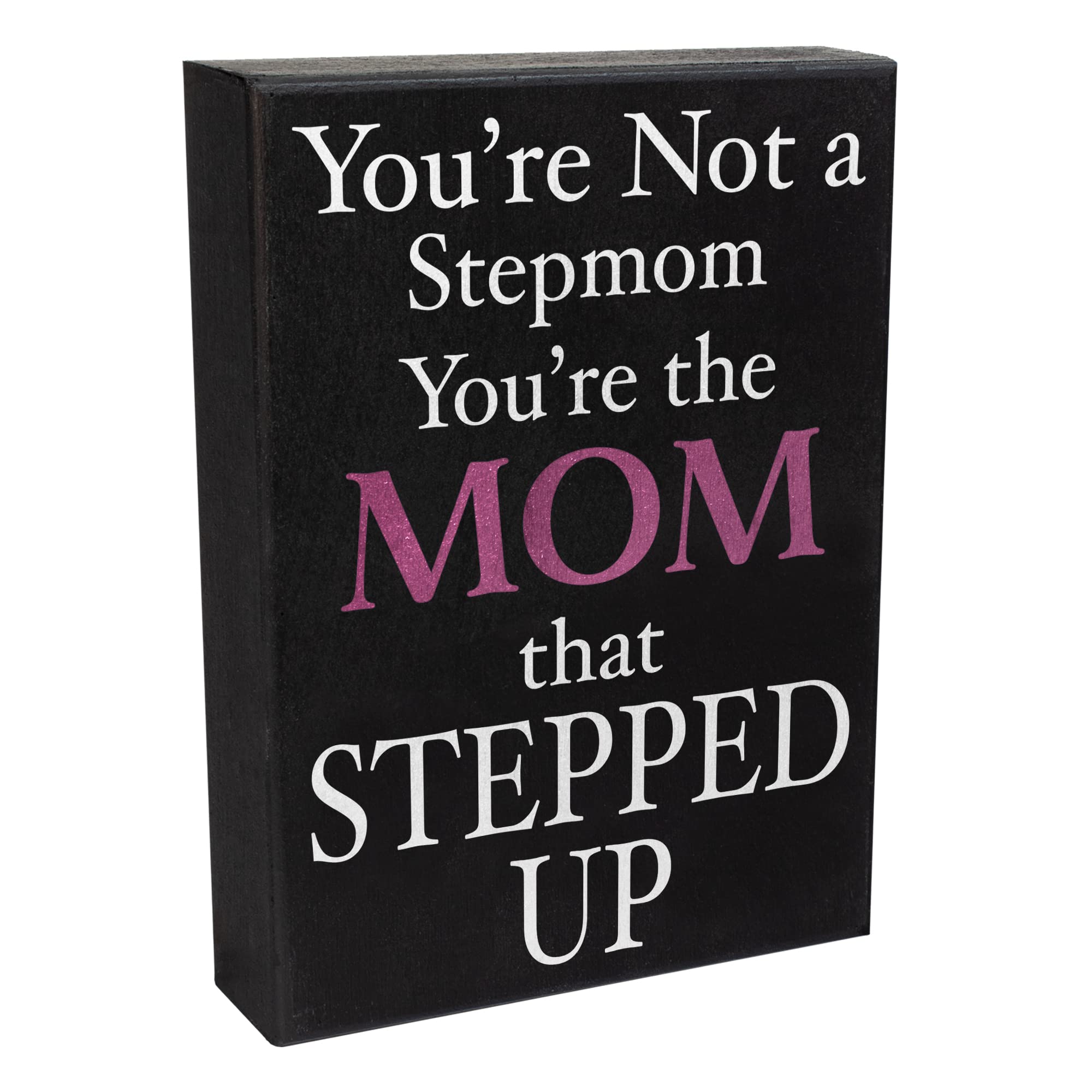 JennyGems Stepmom Gifts - Thoughtful Stepped Up Mom Mothers Day Present, Unique Bonus Mom Wall & Tabletop Decor with Heartfelt Quote | Perfect for Mother's Day, Housewarming & Special Occasions
