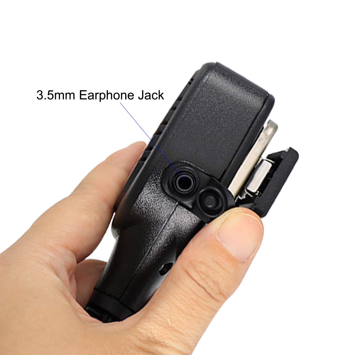 Professional Shoulder Speaker Microphone with 3.5mm Audio Jack - Compatible with Retevis, Baofeng, Kenwood & Samcom Radios (RT22/RT68/RT21/H-777/RT86/RT27/RT15/RB89/UV-5R/5RM) - Walkie Talkie Accessory for Security, Construction & Outdoor Adventures (1 Pack)