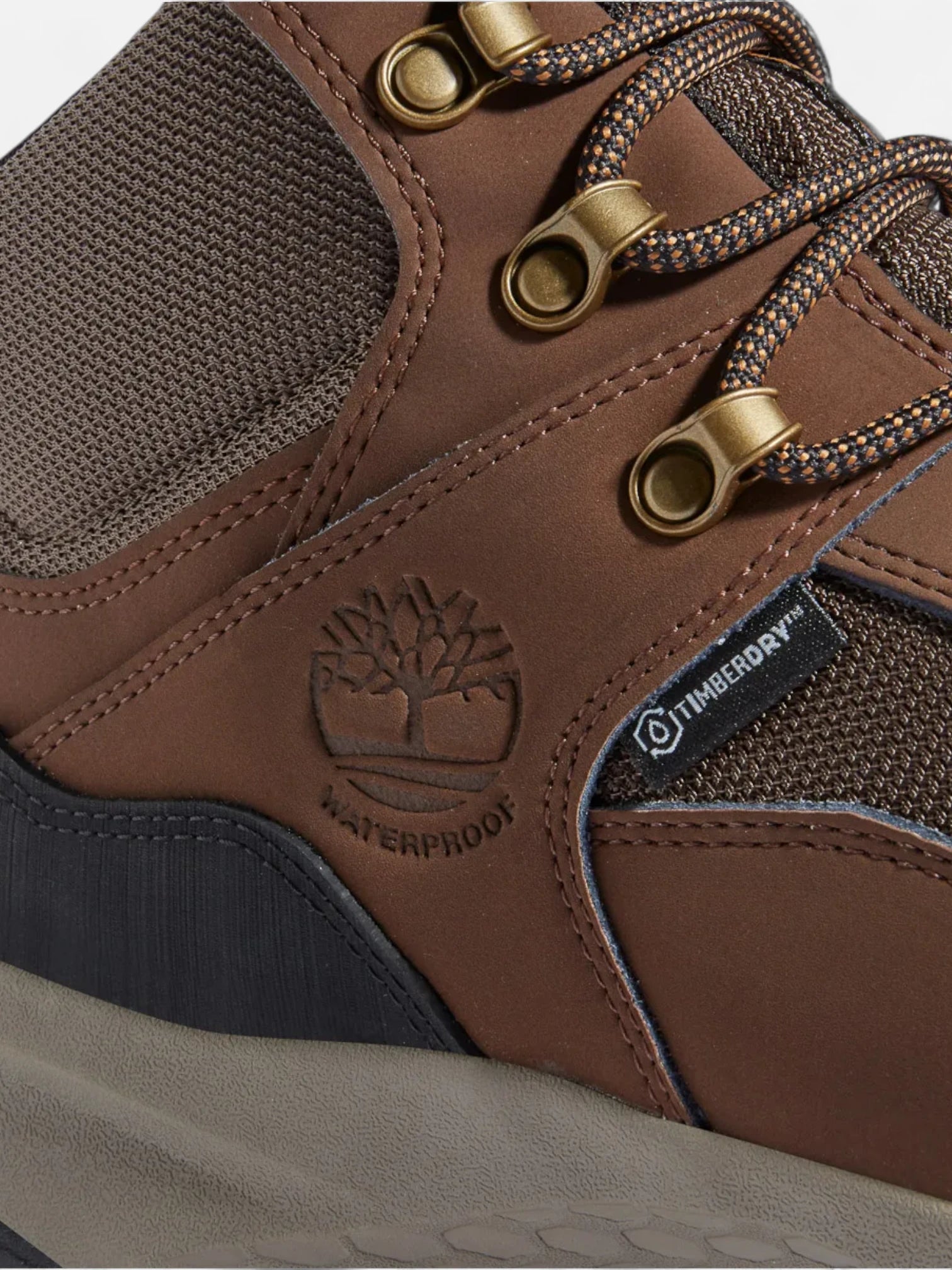 Timberland Lincoln Peak Lite Mid Waterproof Hiking Boots for Men - Brown Leather Outdoor Boots for Trekking, Camping & Trail Adventures
