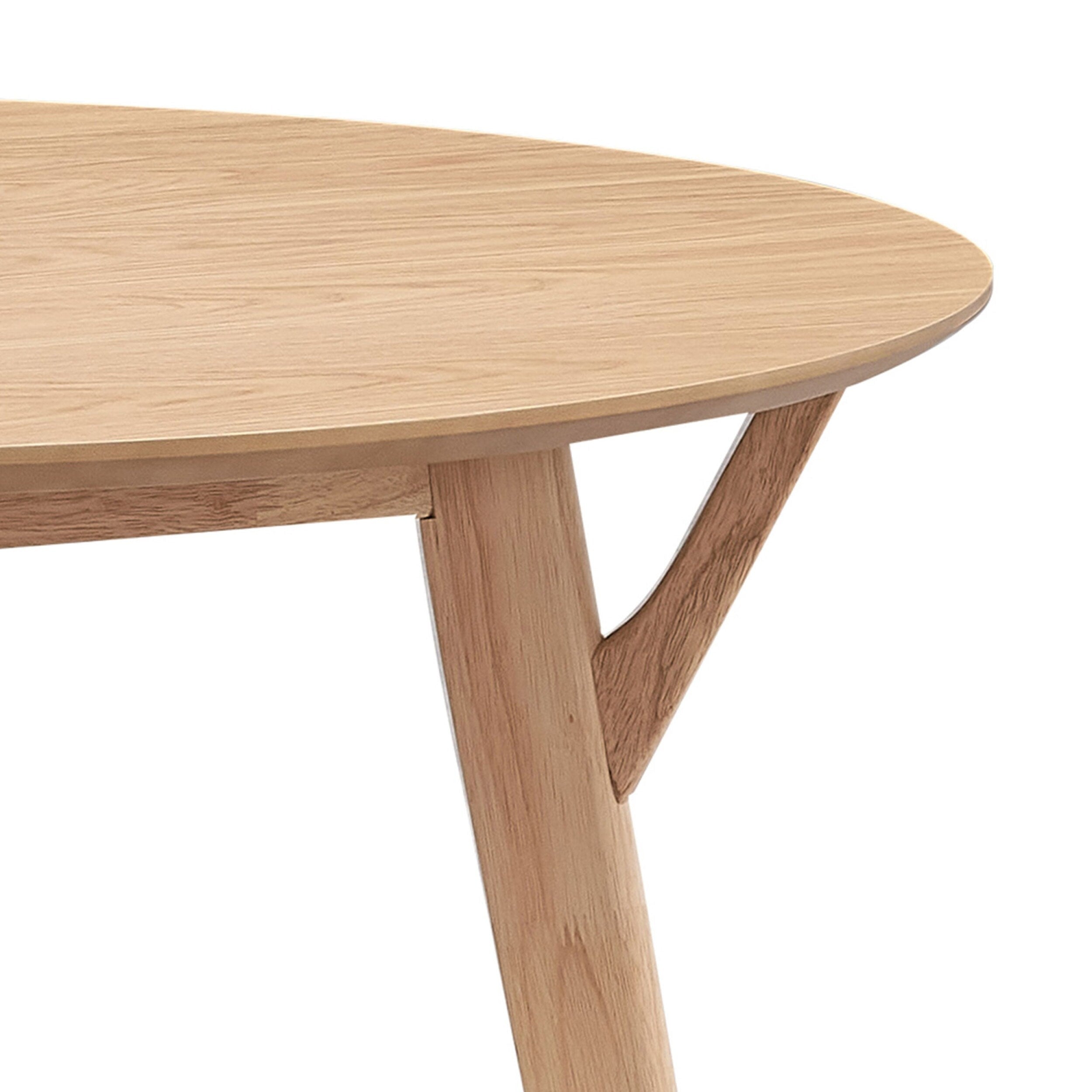 42-Inch Round Dining Table for 4 - Solid Wood & MDF Modern Kitchen Table with Space-Saving Design | Perfect for Small Apartments, Breakfast Nooks & Cozy Dining Spaces