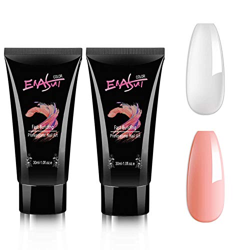 Enasui Nail Extension Gel Kit - 2 Pack 30ml Poly Builder Gel for Strong Nail Extensions | Trendy Nail Art Design | Professional Salon Quality for Easy DIY at Home | Perfect for Manicures, Nail Enhancements & Creative Nail Art