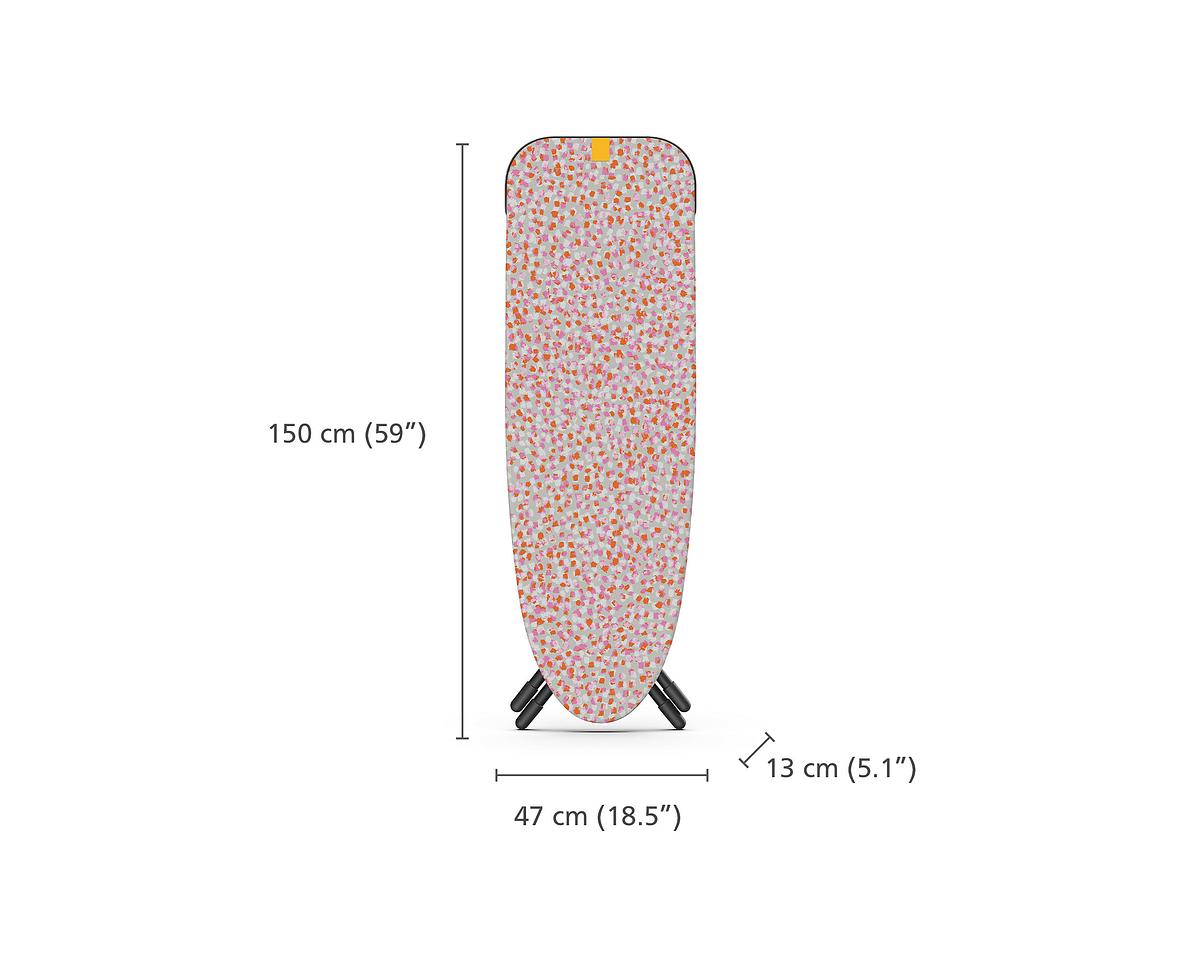 Premium Glide Max Peach Easy Store Ironing Board - 135cm Extra Wide & Stable - Perfect for Home, Laundry Room, or Tailoring Shop