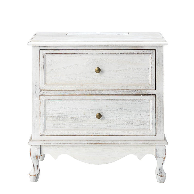 Galatea 24 Inch Tall 2-Drawer Nightstand Chest - Modern Bedside Table with Optional Styles for Bedroom, Living Room, or Office Storage